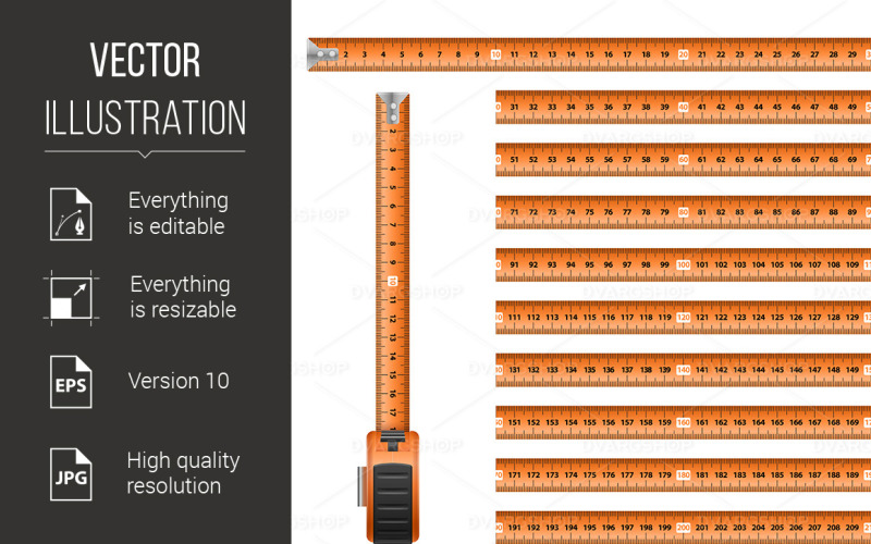 Download Vector "Tape Measure - Vector Image" / Tape Measure - Vector Image - Vector на тему графика measure,tape,scale,white,design,centimeter,orange,roulette,size,measurement,loss,length,healthy,metric,line,object,single,instrument,tailor,straight