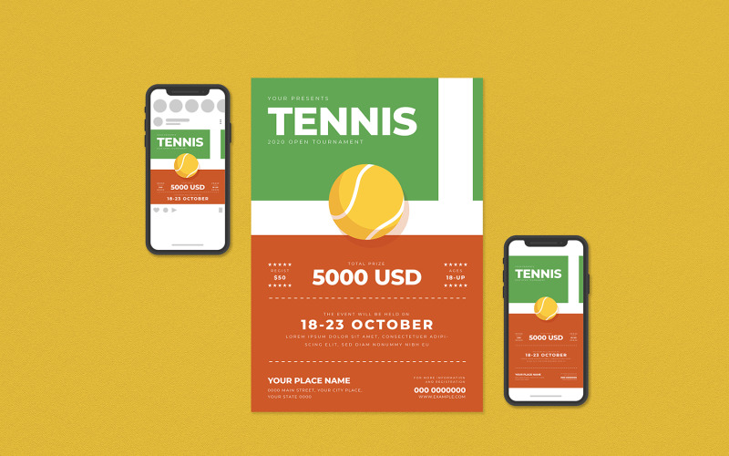 Download Фирменный стиль "Tennis Tournament Flyer Set - Corporate Identity Template" / Tennis Tournament Flyer Set - Corporate Identity Template - Фирменный стиль на тему графика adventure poster,advertising,business,champion,champions league,competition,concept,corporate,event,flyer,game,magazine,olympics,packaging,pamphlet,post,promotion,sport,success,team