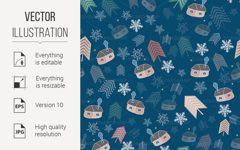 Winter Kerst Achtergrond - Vector Afbeelding