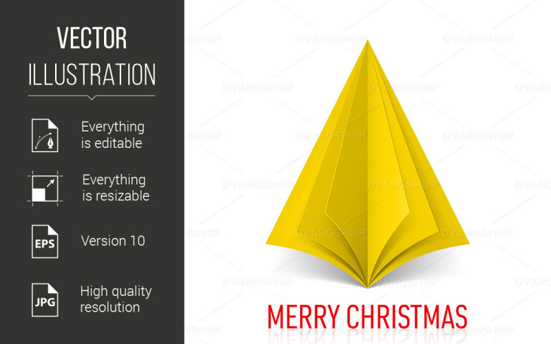 纸圣诞树-矢量图像