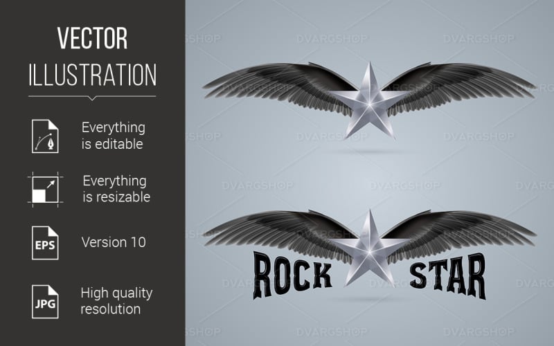Estrella de rock - imagen vectorial