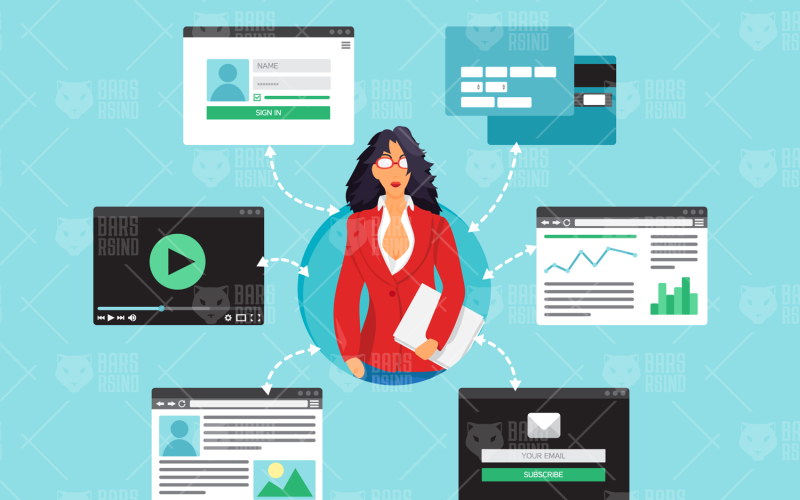 Download Vector "Online Course Concept - Vector Image" / Online Course Concept - Vector Image - Vector на тему графика internet,social,vector,network,business,people,technology,web,media,user,multimedia,online,video,education,elearning,study,course,teach,learn,learning