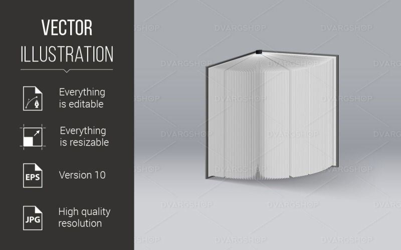 Download Vector "Open Book - Vector Image" / Open Book - Vector Image - Vector на тему графика book,black,illustration,open,template,mockup,background,brochure,empty,library,pamphlet,blank,reading,hardcover,literature,object,university,science,education,notebook