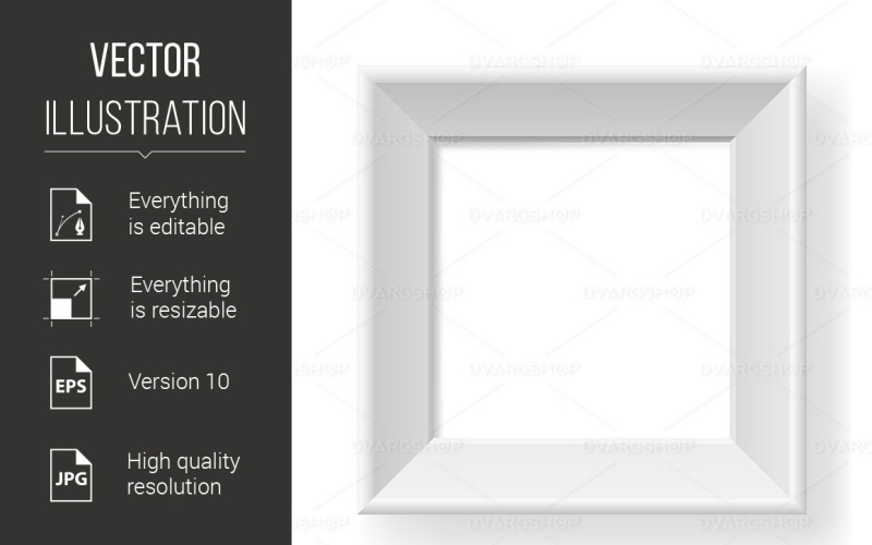 Realistisch wit frame - vector afbeelding