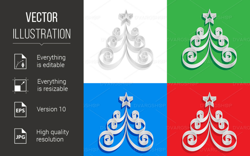 Résumé des arbres de Noël en papier - Image vectorielle