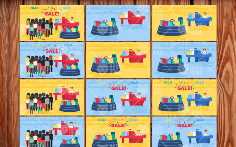 Download Vector "Store Showcase With Crowd - Vector Image" / Store Showcase With Crowd - Vector Image - Vector на тему графика shop,store,sale,retail,purchase,counter,market,vector,business,illustration,buy,cash,service,supermarket,people,grocery,sell,design,commercial,shopping