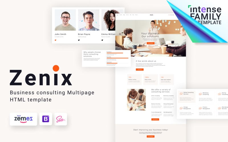 Zenix - Modelo de site HTML para consultoria de negócios
