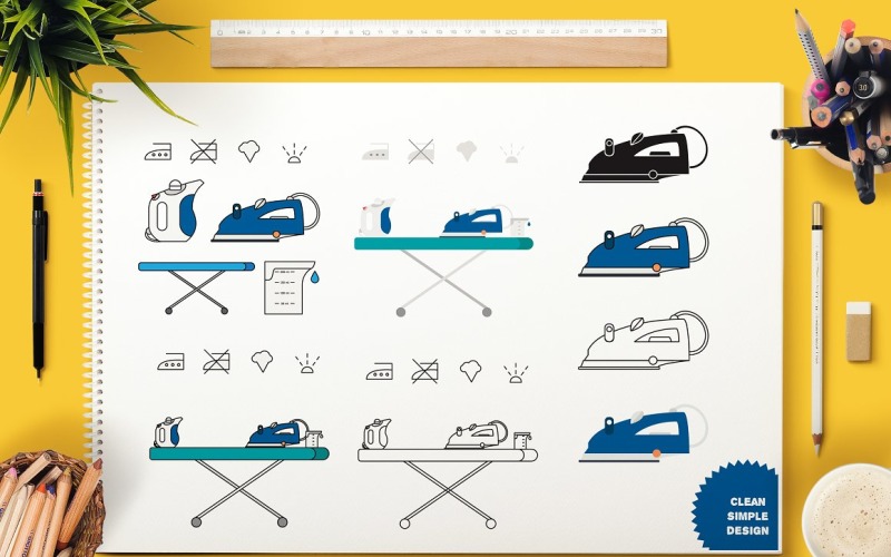 Download Vector "Iron Appliance Symbols Set - Vector Image" / Iron Appliance Symbols Set - Vector Image - Vector на тему графика iron,isolated,cloth,electric,housework,power,appliance,vector,symbol,steam,clean,element,household,simple,technology,smooth,fabric,equipment,illustration,icon