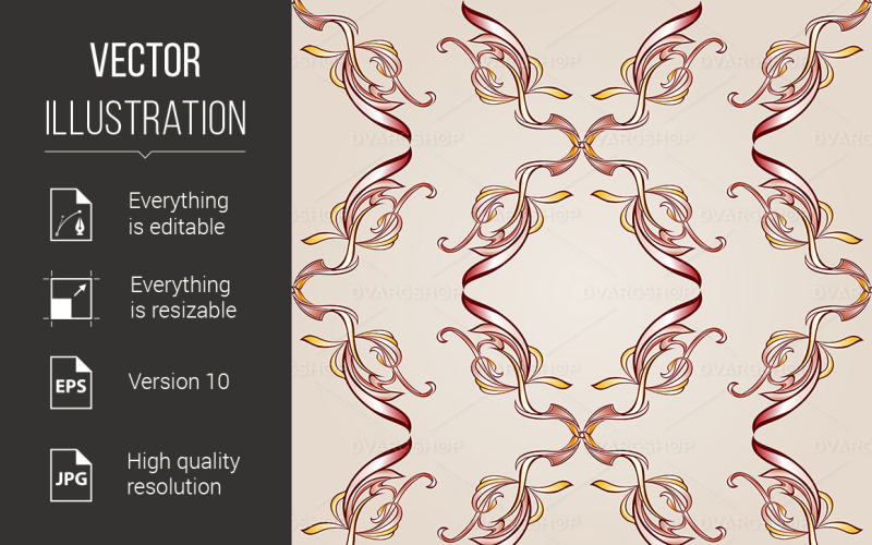 Download Vector "Seamless Floral Pattern - Vector Image" / Seamless Floral Pattern - Vector Image - Vector на тему графика seamless,pink,pattern,florid,rose,background,cross,floral,burgundy,pastel,yellow,asian,creative,arabesque,natural,design,lace,ornate,calligraphy,leaf