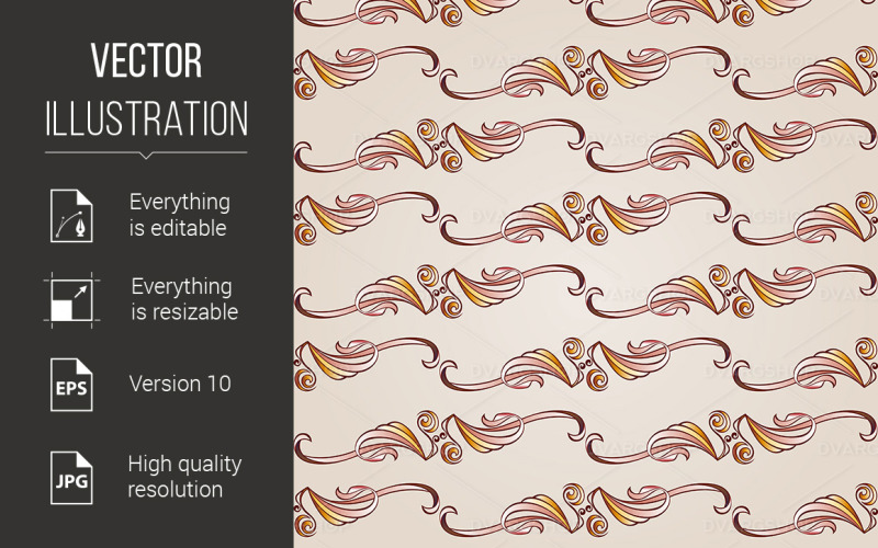 Download Vector "Seamless Floral Pattern - Vector Image" / Seamless Floral Pattern - Vector Image - Vector на тему графика seamless,pattern,floral,brown,pastel,yellow,rose,pink,calligraphy,artwork,flourish,abstract,curl,decorative,symmetry,elegant,fancy,ornament,asian,tapestry