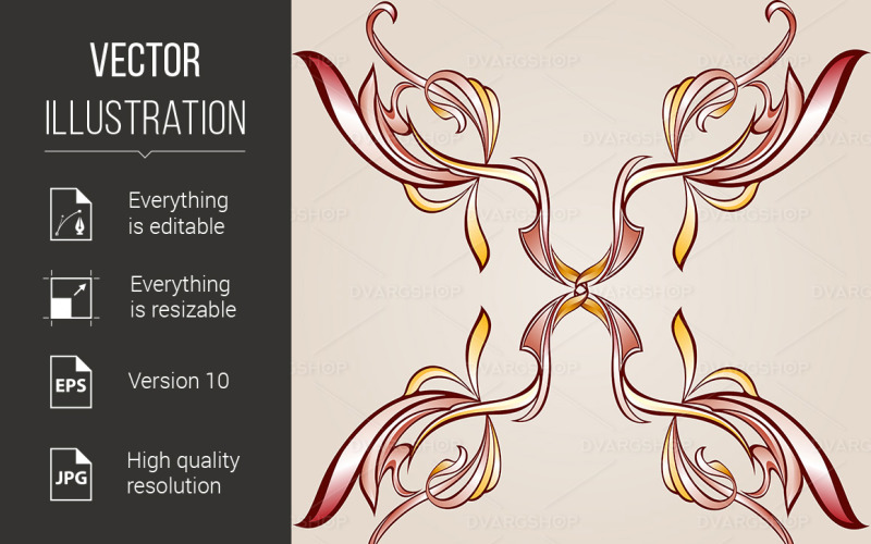 Download Vector "Floral cross element - Vector Image" / Floral cross element - Vector Image - Vector на тему графика floral,pink,cross,pattern,ornate,style,burgundy,element,background,yellow,rose,pastel,decoration,asian,red,oriental,creative,curl,texture,design