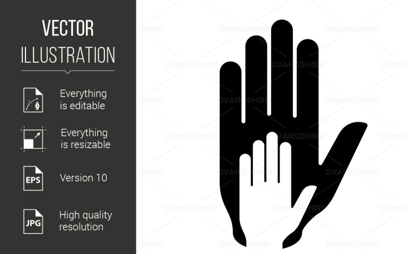 Download Vector "Hand in Hand Illustration in black-and-white - Vector Image" / Hand in Hand Illustration in black-and-white - Vector Image - Vector на тему графика helping,concept,illustration,cooperation,help,assistance,palm,idea,family,mor,support,union,aid,parent,harmony,helper,care,nursing,toger,vector