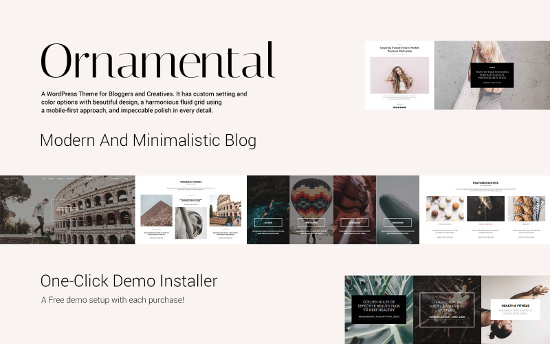 Ornamental - мульти-концептуальная адаптивная тема WordPress для блога