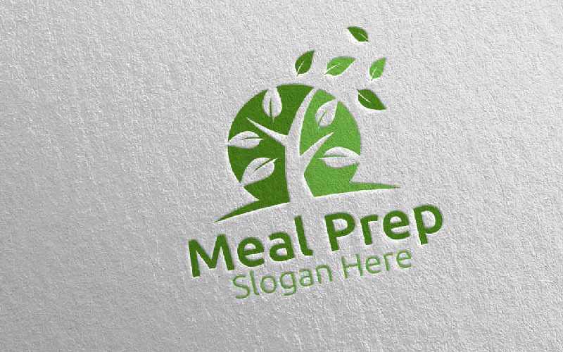 Download Шаблон логотипа "Tree Meal Prep Healthy Food 20 Logo Template" / Tree Meal Prep Healthy Food 20 Logo Template - Шаблон логотипа на тему графика meal,prep,logo,healthy,vegan,vegetarian,weight,loss,prepping,food,breakfast,freezer,lunch,cafe,restaurant,chicken,cook,eat,chef,fork