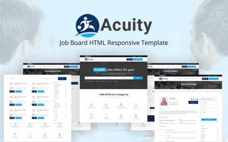 Acuity - Job Board HTML-responsieve websitesjabloon