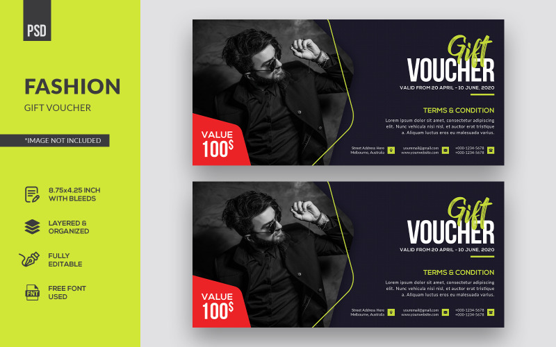 Download Фирменный стиль "Fashion Gift Voucher - Corporate Identity Template" / Fashion Gift Voucher - Corporate Identity Template - Фирменный стиль на тему графика gift,coupon,template,discount,fashion,voucher,design,business,card,invitation,special,buy,price,shop,promo,graphic,promotion,beauty salon,shopping,gift voucher