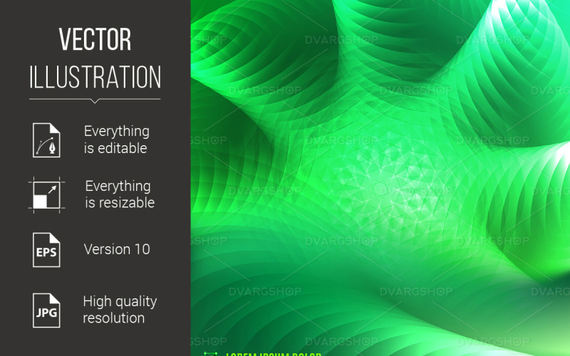 Fundo abstrato do Fractal Verde - imagem vetorial