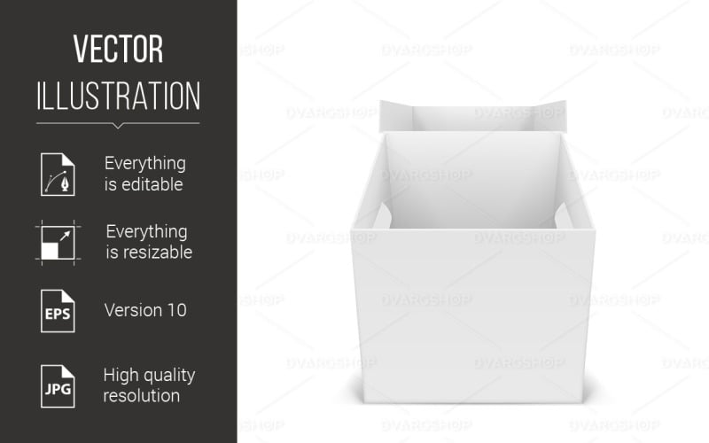 Open Box - Vector Image
