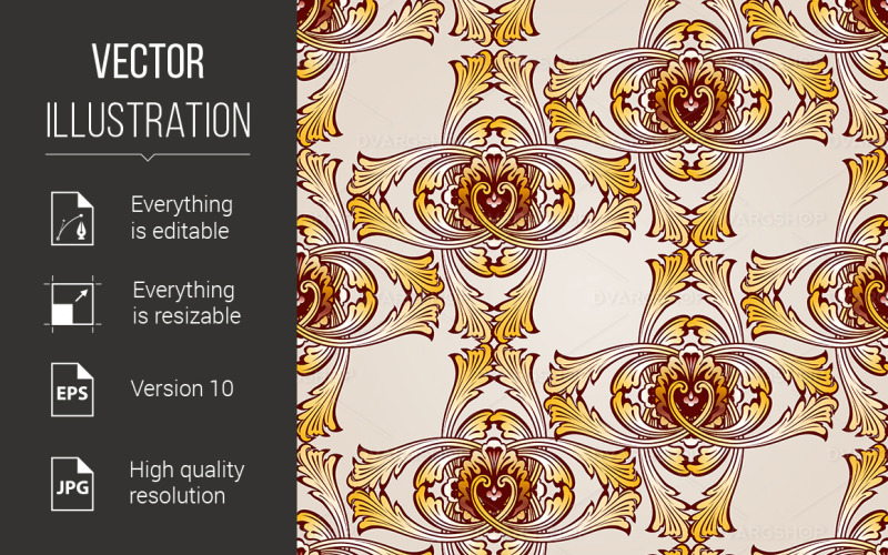 Download Vector "Pattern - Vector Image" / Pattern - Vector Image - Vector на тему графика pattern,abstract,seamless,outline,retro,brown,repetition,tendril,simplicity,luxury,stem,ornate,shape,flourishes,imagery,spiral,art,style,vine,curled