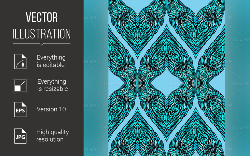 Download Vector "Seamless Pattern - Vector Image" / Seamless Pattern - Vector Image - Vector на тему графика pattern,seamless,blue,fear,asian,doodle,creative,print,art,nature,bird,vector,element,style,decor,repetition,floral,background,line,ornament