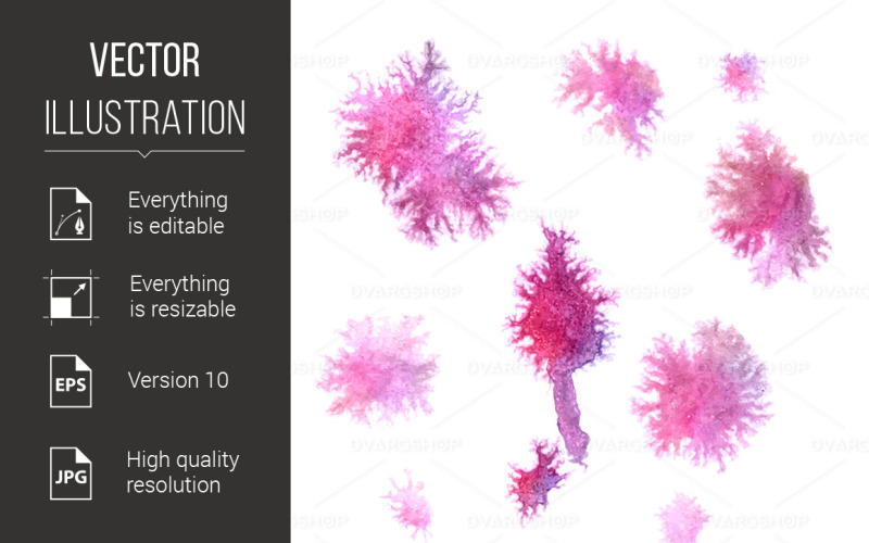 Download Vector "Watercolor Paint Splashes - Vector Image" / Watercolor Paint Splashes - Vector Image - Vector на тему графика watercolor,paint,abstract,splashes,pink,background,shades,element,trace,messy,colorful,stroke,wet,hobby,pastel,color,stain,poured,grunge,image