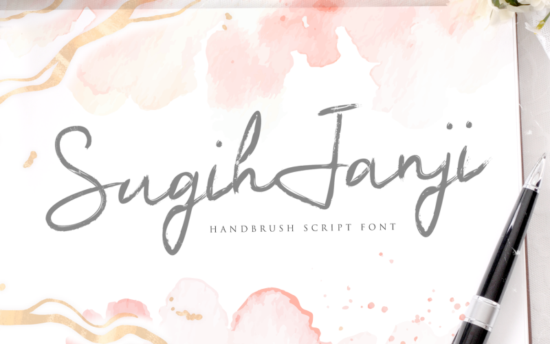 Sugih Janji - Курсивный шрифт Handbrush