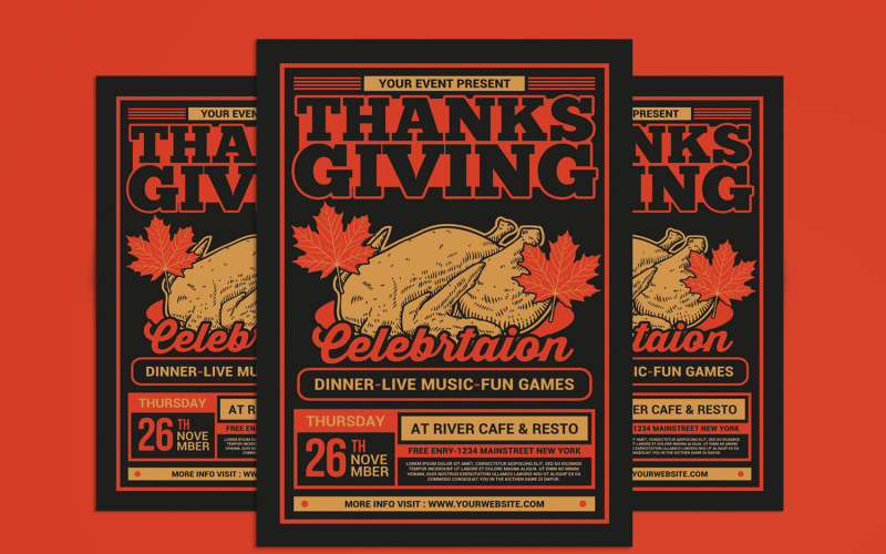 Thanksgiving Dinner Flyer - Corporate Identity Template
