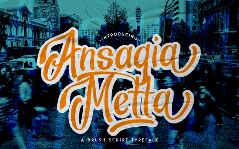 Ansagia Metta - Vet cursief lettertype