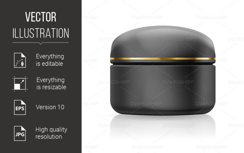 Download Vector "Bank Cream - Vector Image" / Bank Cream - Vector Image - Vector на тему графика cream,black,isolated,bank,white,background,vector,elegant,chemical,icon,beauty,closeup,package,plastic,template,treatment,container,medicine,modern