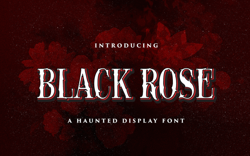 Black Rose - шрифт с привидениями