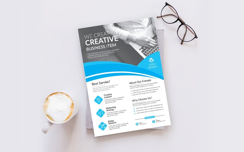 Download Фирменный стиль "Creative Business Flyer - Corporate Identity Template" / Creative Business Flyer - Corporate Identity Template - Фирменный стиль на тему графика template,flyer,business,modern,poster,corporate,design,a4,creative,simple,company,print,style,concept,element,sales,icon,idea,elegant,stylish