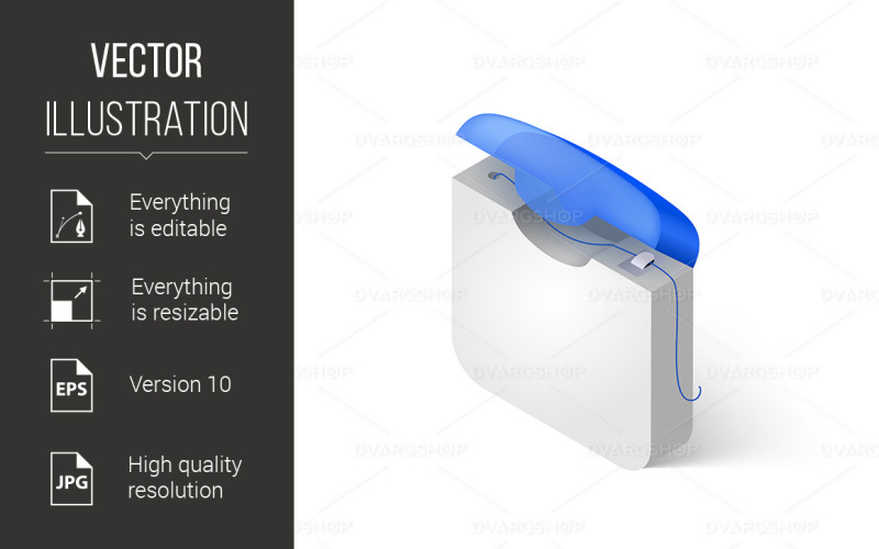 Download Vector "Dentist Tools - Vector Image" / Dentist Tools - Vector Image - Vector на тему графика dentalfloss,isometric,white,floss,illustration,dentist,dental,isometry,object,dent,tissue,tooth,blue,picture,medicine,sanitation,string,oral,single,holder