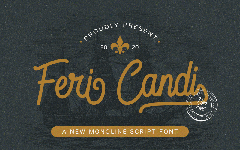 Feri Candi - шрифт Monoline Cursive