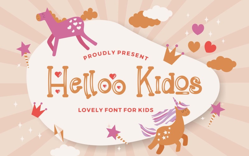 Helloo Kidos - Speels display-lettertype