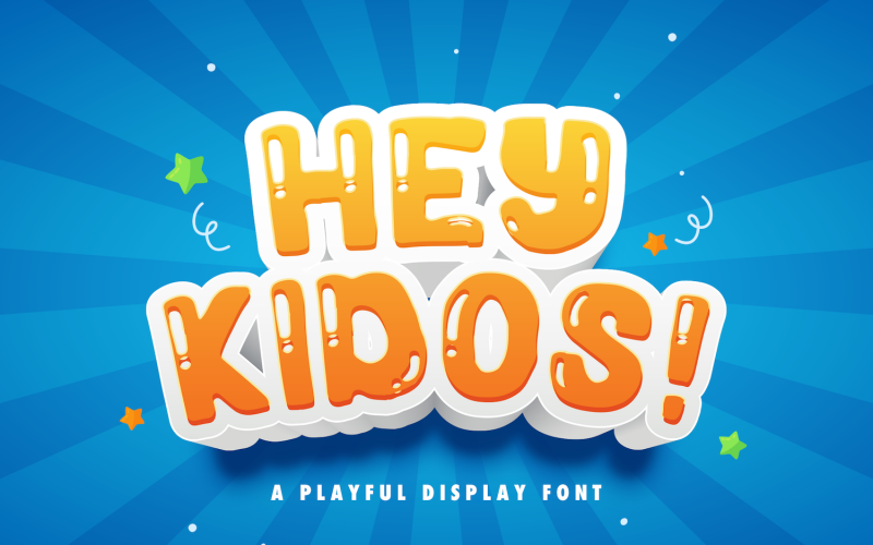 Hey Kidos - Speels display-lettertype