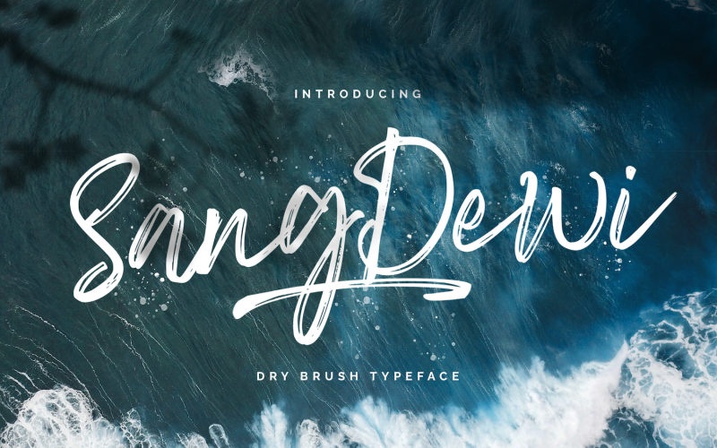 Sang Dewi - Handborstel cursief lettertype