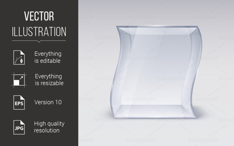 Download Vector "Glass Showcase - Vector Image" / Glass Showcase - Vector Image - Vector на тему графика glass,showcase,presentation,background,empty,box,wave,white,exposition,business,projector,sale,realistic,clean,decoration,blue,furniture,interior,boutique,space