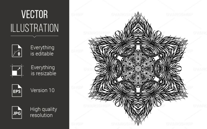 Patterned Decorative Element - Vector Image