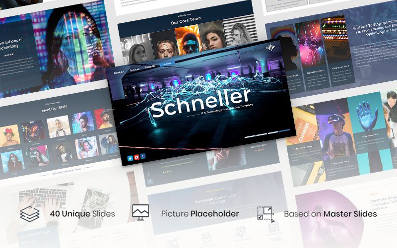 Schneller - Szablon PowerPoint prezentacja IT i technologii