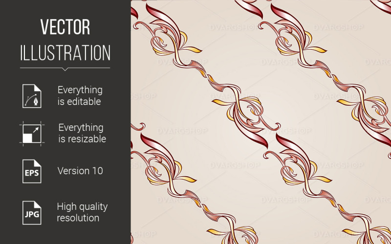 Sömlös blommönster - vektorbild