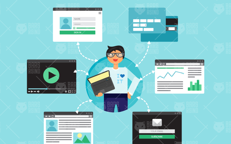 Download Vector "Web Information Technology - Vector Image" / Web Information Technology - Vector Image - Vector на тему графика card,template,web,vector,website,mockup,app,business,shop,technology,form,software,video,social,search,newsletter,mail,interface,network,frame,people,element,analytics,media,online,isolated,l