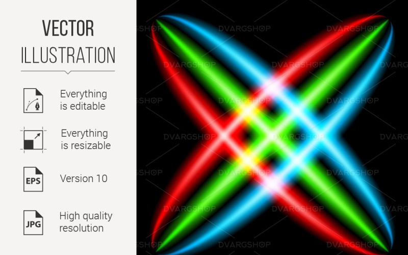 Abstract Rainbow Ray - Image vectorielle