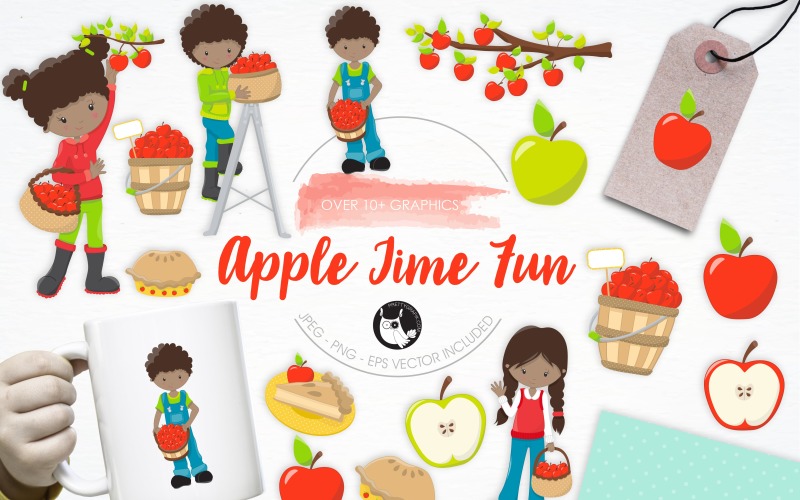 Download Vector "Apple Time Fun illustration pack - Vector Image" / Apple Time Fun illustration pack - Vector Image - Vector на тему графика fun,illustration,food,kids,vector,graphics,clipart,clip art,apple,icon,pie,eps,prettygrafik,apple pie,apple time fun