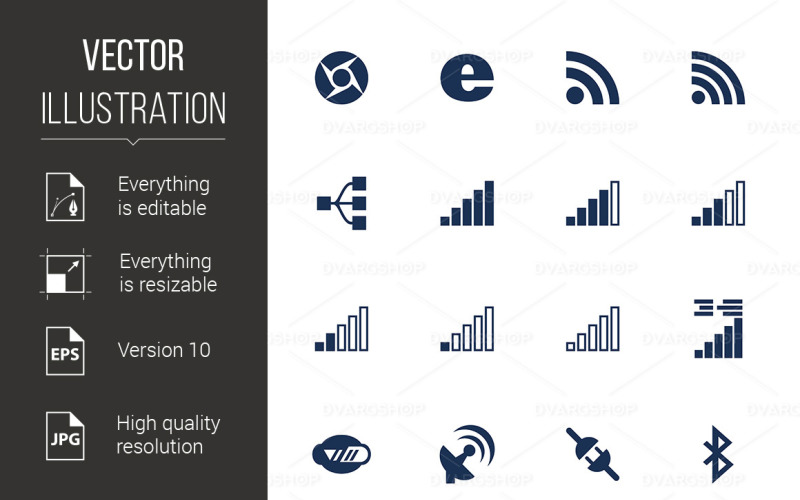 Download Vector "Connetion Icons - Vector Image" / Connetion Icons - Vector Image - Vector на тему графика icons,flat,connection,set,icon,plug,media,social,multimedia,sign,button,communication,internet,radio,mobile,interface,laptop,modern,equipment,symbol