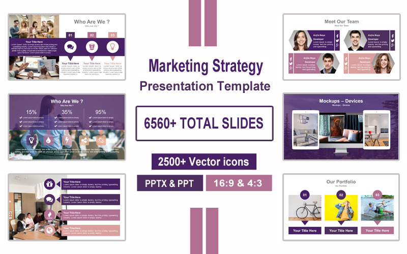 Strategia marketingowa - Szablon prezentacji biznesowej PowerPoint