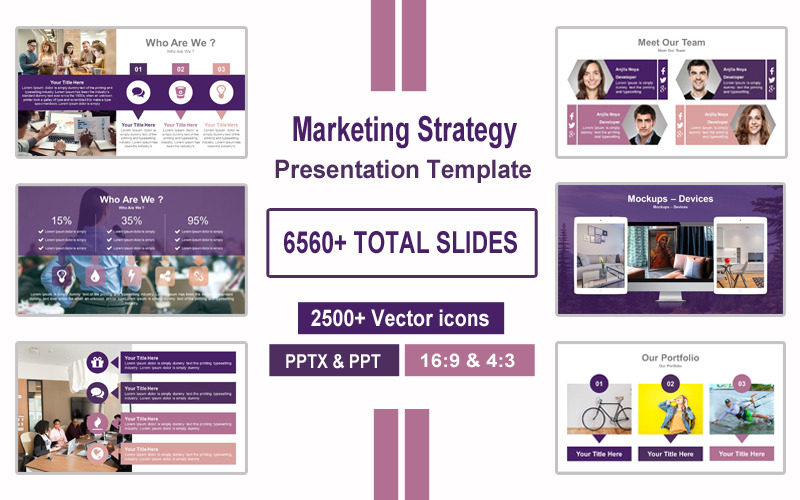 营销策略 - 业务演示 PowerPoint 模板