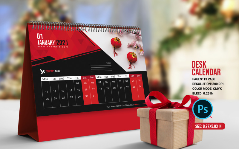 Download Planner "Desk Calendar Template 2021 Planner" / Desk Calendar Template 2021 Planner - Planner на тему графика dek calendar,calendar 2021,printable calendar,company calendar,clean,business,minimal,template,photoshop template,desk calendar design,design