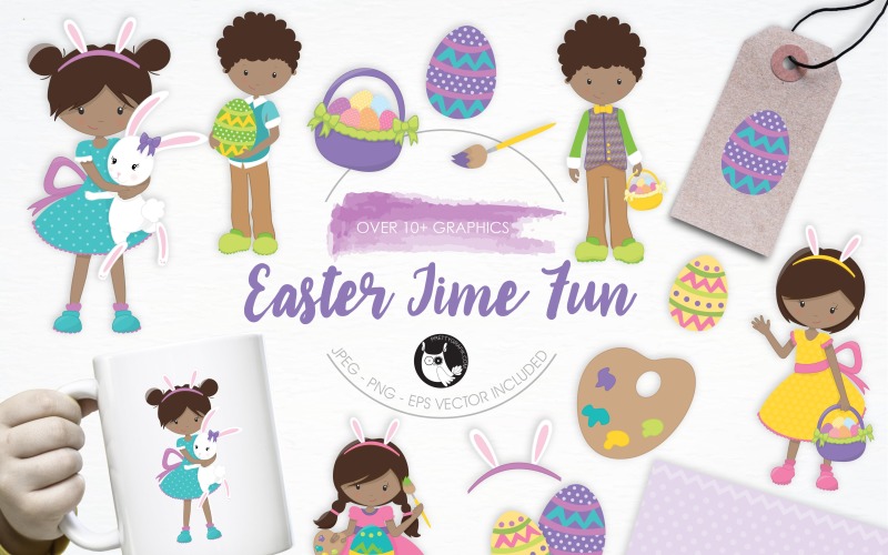 Download Vector "Easter Time Fun illustration pack - Vector Image" / Easter Time Fun illustration pack - Vector Image - Vector на тему графика fun,illustration,kids,vector,graphics,clipart,clip art,icon,bunny,easter,painting,eps,eggs,prettygrafik,easter time fun