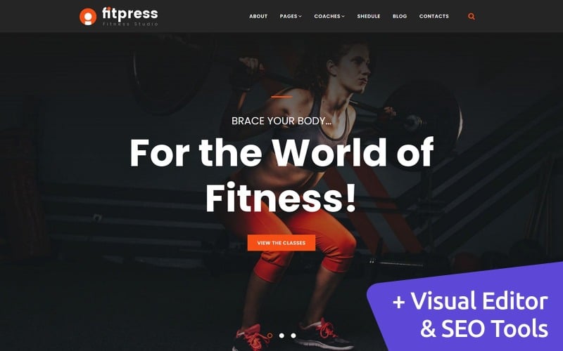 Fitpress - Fitness & Gym Moto CMS 3 Template