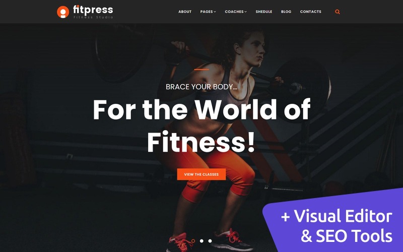 Fitpress - Modello Moto CMS 3 per fitness e palestra